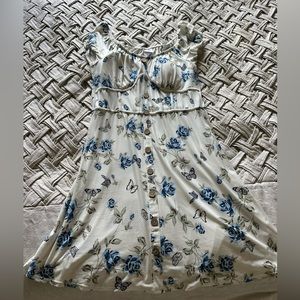 No Boundaries Juniors' Corset Peasant Dress, Size M